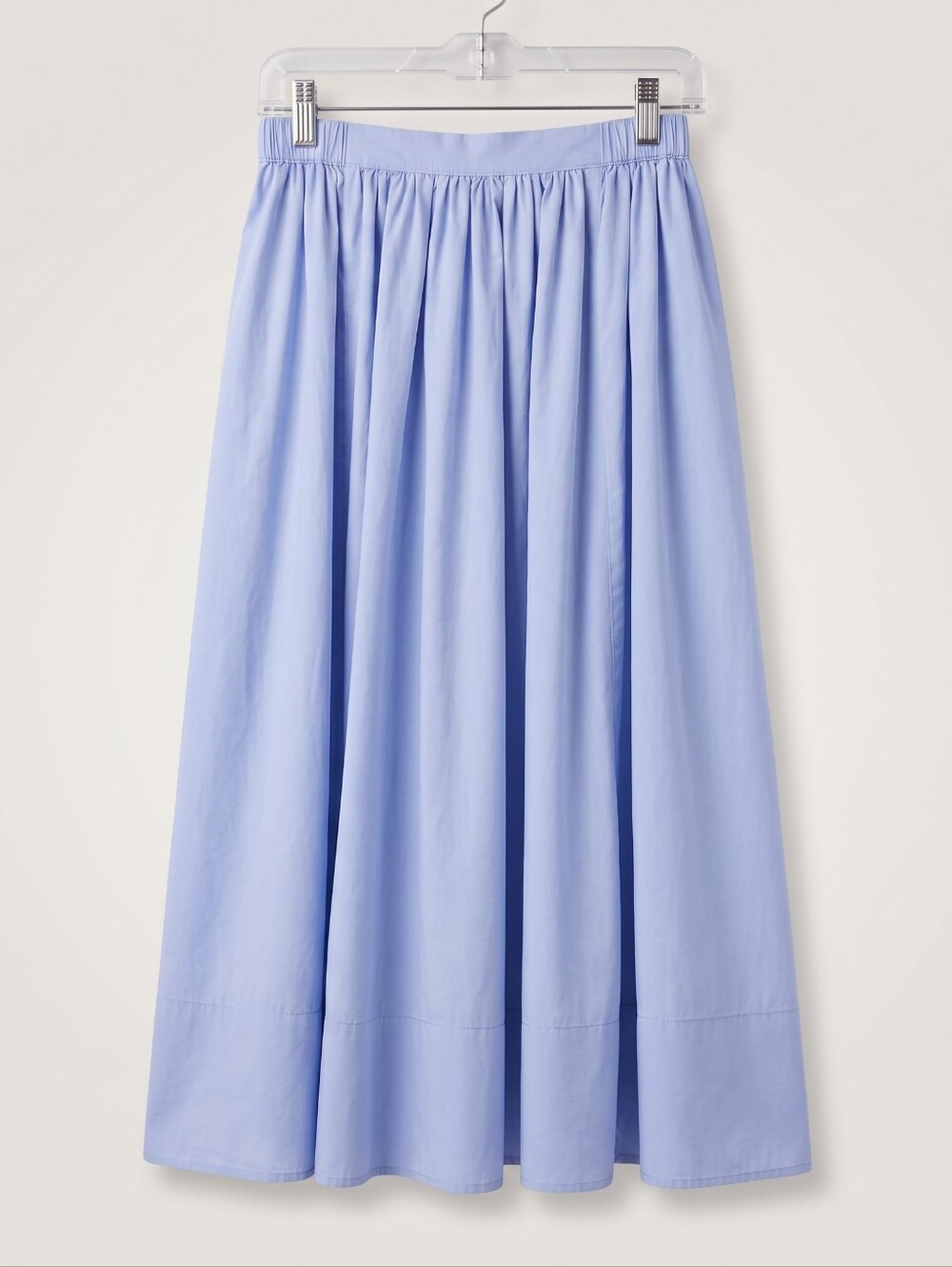Free People Lowen Midi Skirt Blue Cotton A-Line Pull On XS - Picture 3 of 13